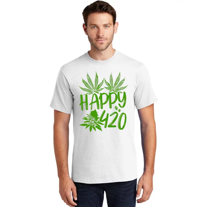 Weed Heart Valentines Day Cannabis 420 Tall T-Shirt