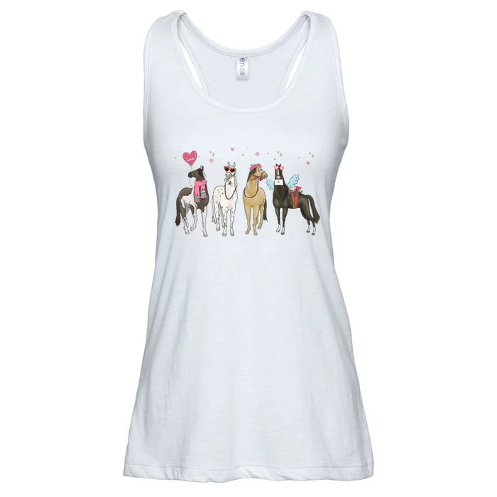 Women Horse ValentineS Day Horse Lover Horse Mom Ladies Essential Flowy Tank