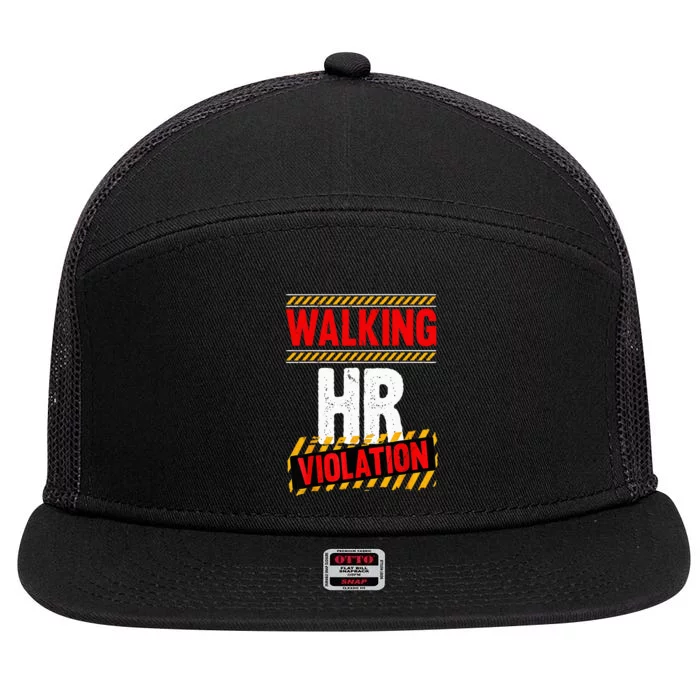 Walking hr violation 7 Panel Mesh Trucker Snapback Hat