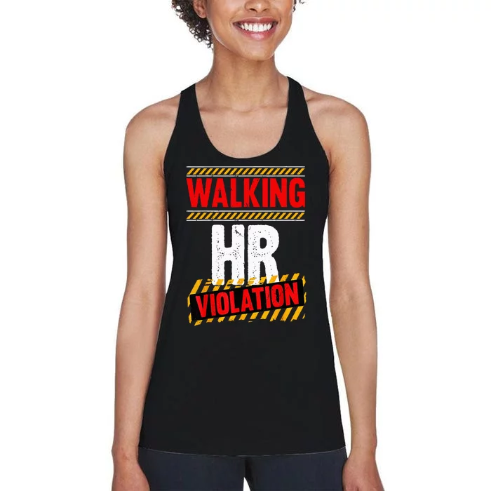 Walking hr violation Women's Racerback Tank