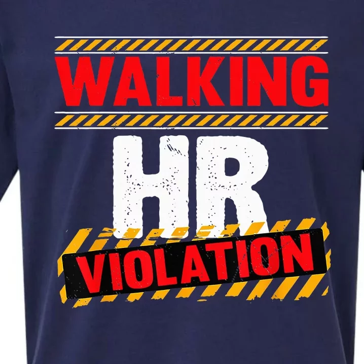 Walking HR Violation Funny Coworker Sueded Cloud Jersey T-Shirt