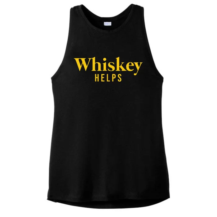 Whiskey Helps Ladies Tri-Blend Wicking Tank