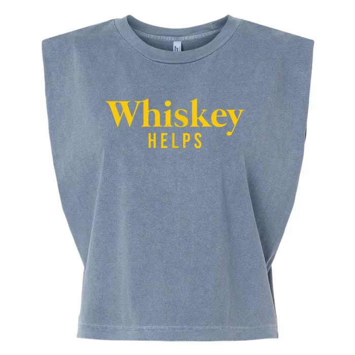 Whiskey Helps Garment-Dyed Women's Muscle Tee