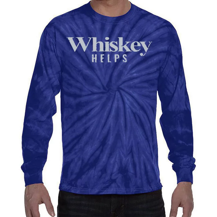 Whiskey Helps Tie-Dye Long Sleeve Shirt