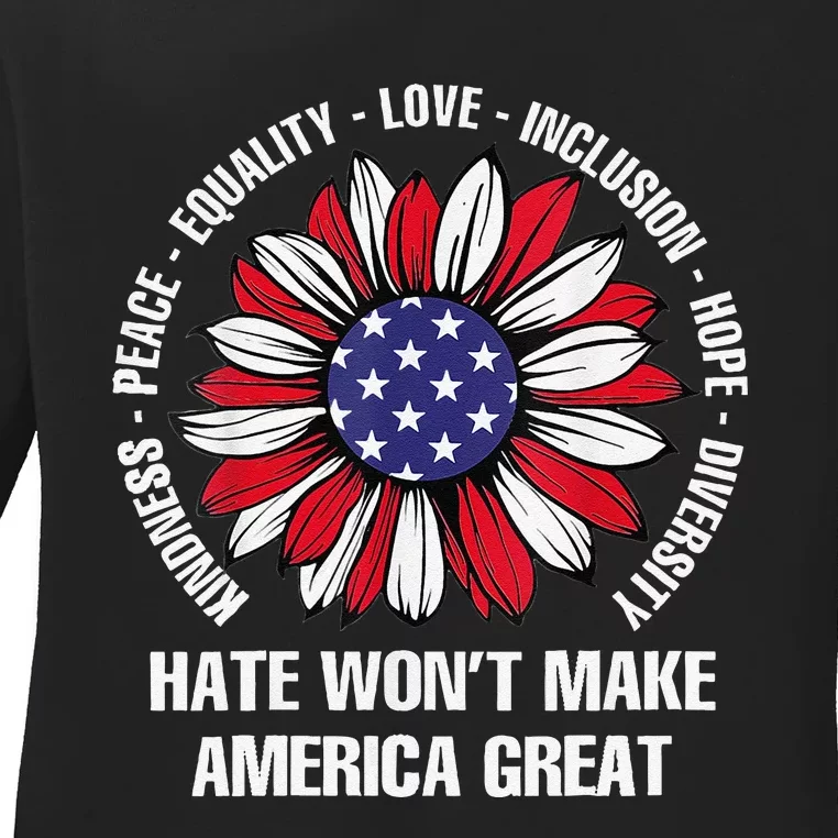 Women Hate Wont Make America Great Gift Ladies Long Sleeve Shirt