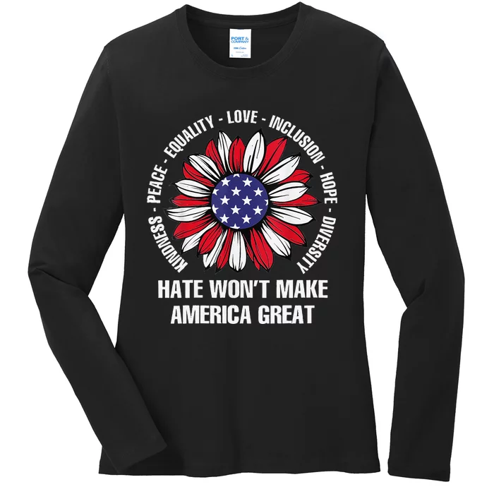 Women Hate Wont Make America Great Gift Ladies Long Sleeve Shirt