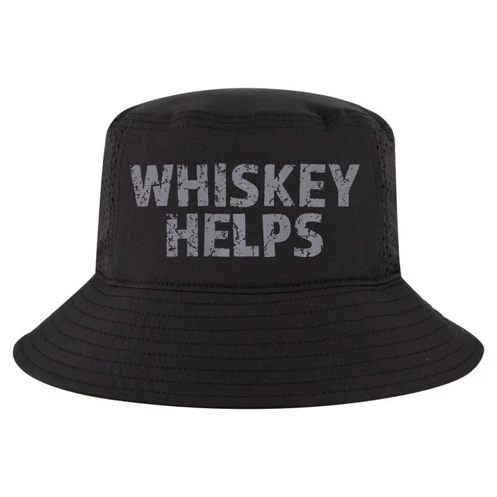 Whiskey Helps Cool Comfort Performance Bucket Hat