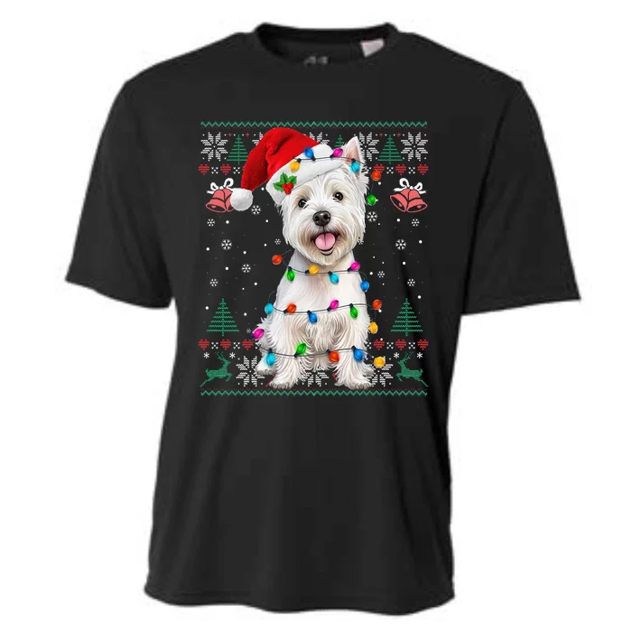 West Highland White Terrier Christmas Ugly Sweater Xmas Cooling Performance Crew T-Shirt