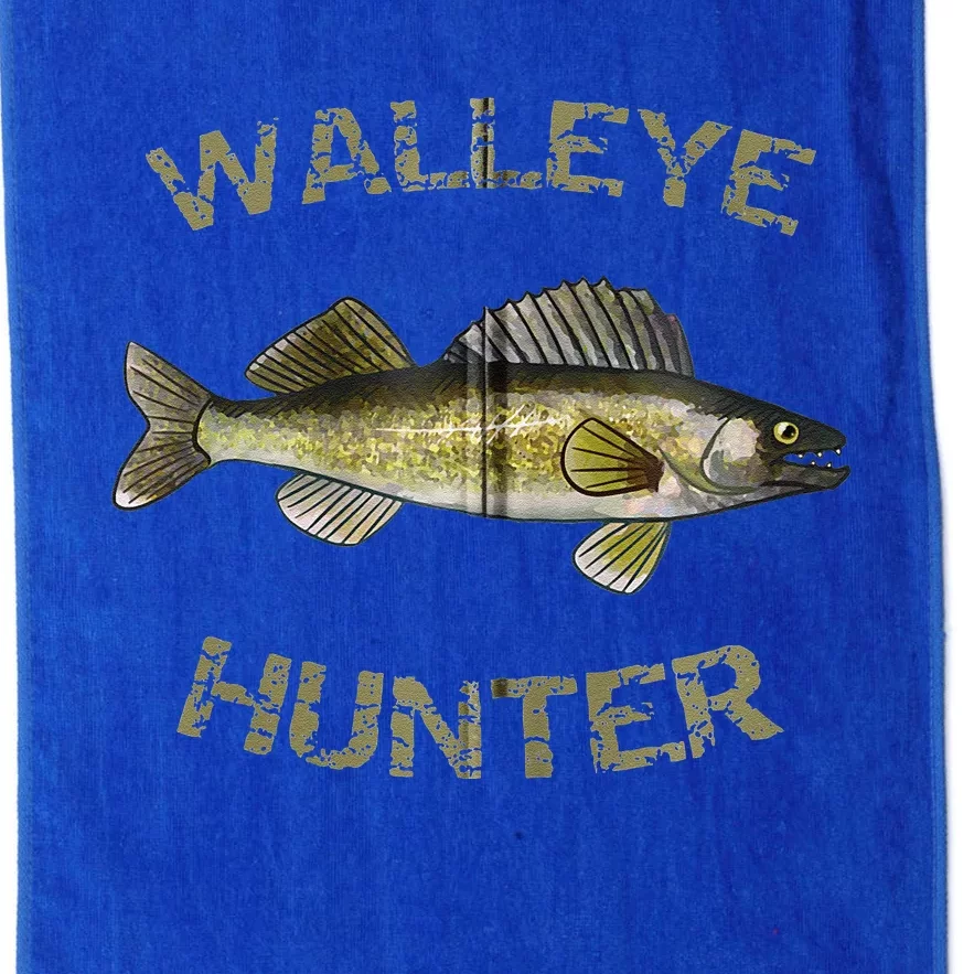 Walleye Hunter Walleye Fishing Walleye Zip Hoodie Platinum Collection Golf Towel