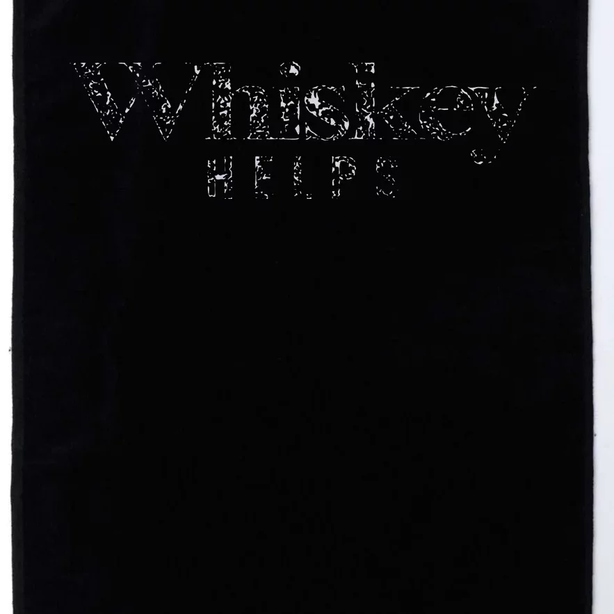 Whiskey Helps Platinum Collection Golf Towel