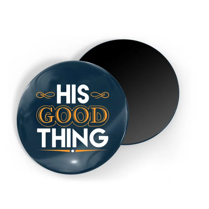 Wo He Who Finds His Good Thing Proverbs 18 22 Matching Couple V-Neck Magnet