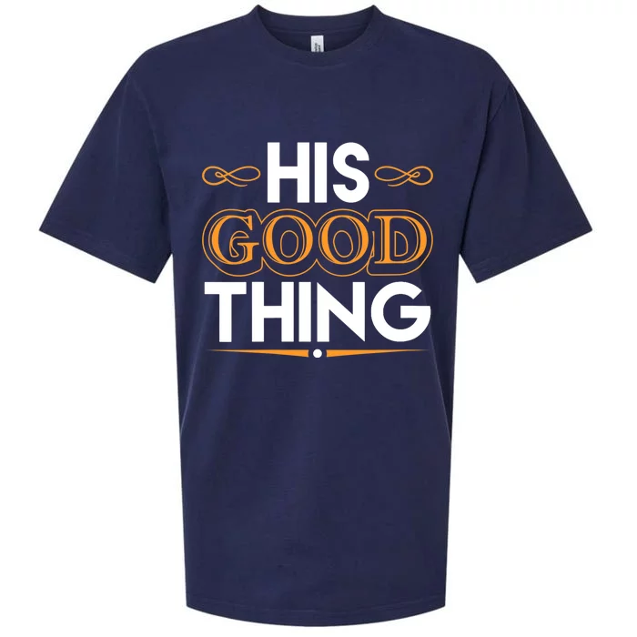 Wo He Who Finds His Good Thing Proverbs 18 22 Matching Couple V-Neck Sueded Cloud Jersey T-Shirt