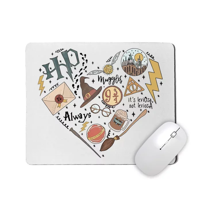 Witch Heart Wizard Lover Magical Trending Gift Idea Mousepad