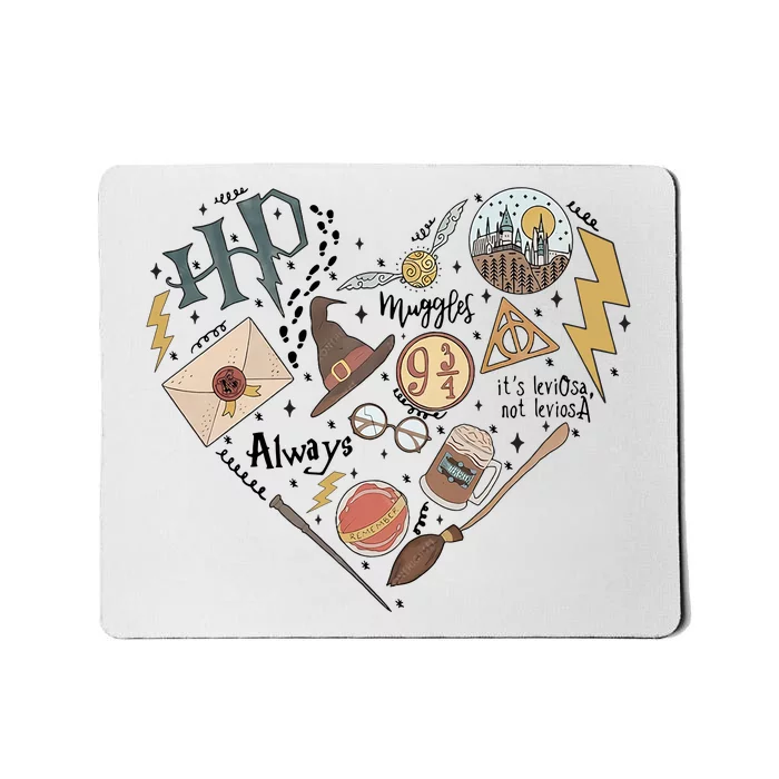 Witch Heart Wizard Lover Magical Trending Gift Idea Mousepad