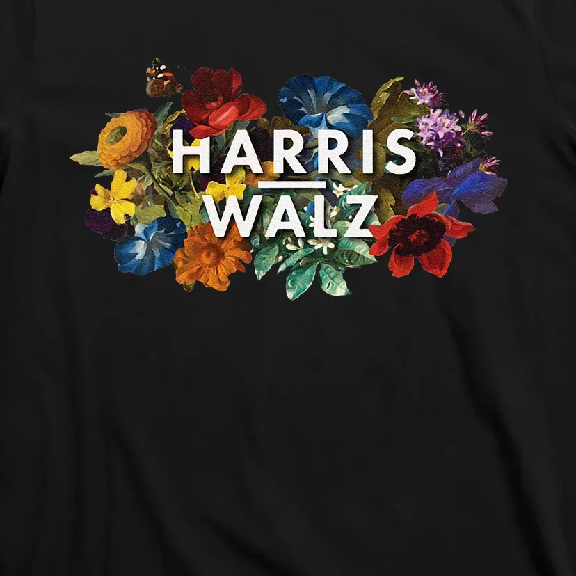 Women Harris Walz 2024 Floral Feminine Women Harris Waltz 2024 Gift T-Shirt