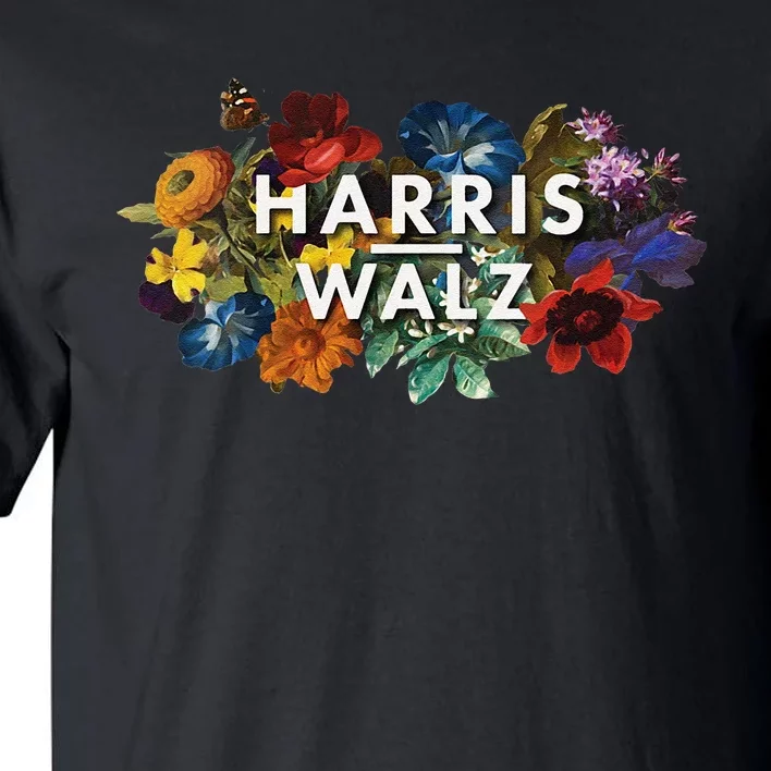 Women Harris Walz 2024 Floral Feminine Women Harris Waltz 2024 Gift Tall T-Shirt