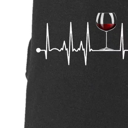 Wine Heartbeat Wine Drinker Lover Tasting Gift Wine Glass Doggie 3-End Fleece Hoodie