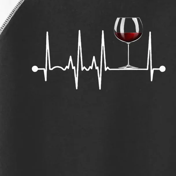 Wine Heartbeat Wine Drinker Lover Tasting Gift Wine Glass Toddler Fine Jersey T-Shirt