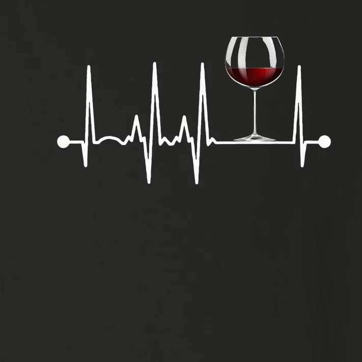 Wine Heartbeat Wine Drinker Lover Tasting Gift Wine Glass Toddler Long Sleeve Shirt