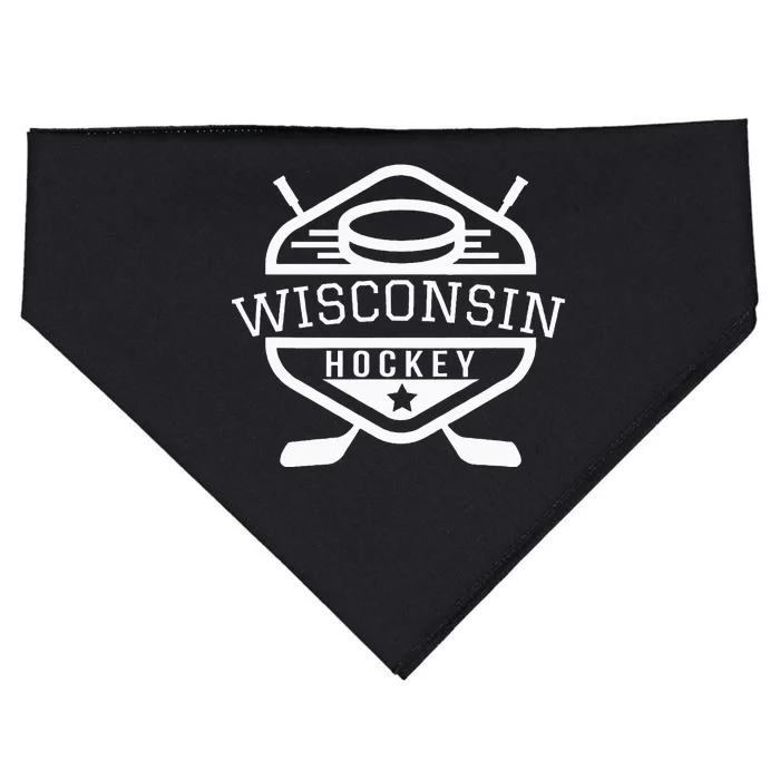 Wisconsin Hockey USA-Made Doggie Bandana