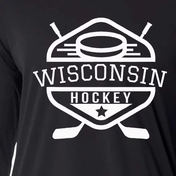 Wisconsin Hockey Cooling Performance Long Sleeve Crew