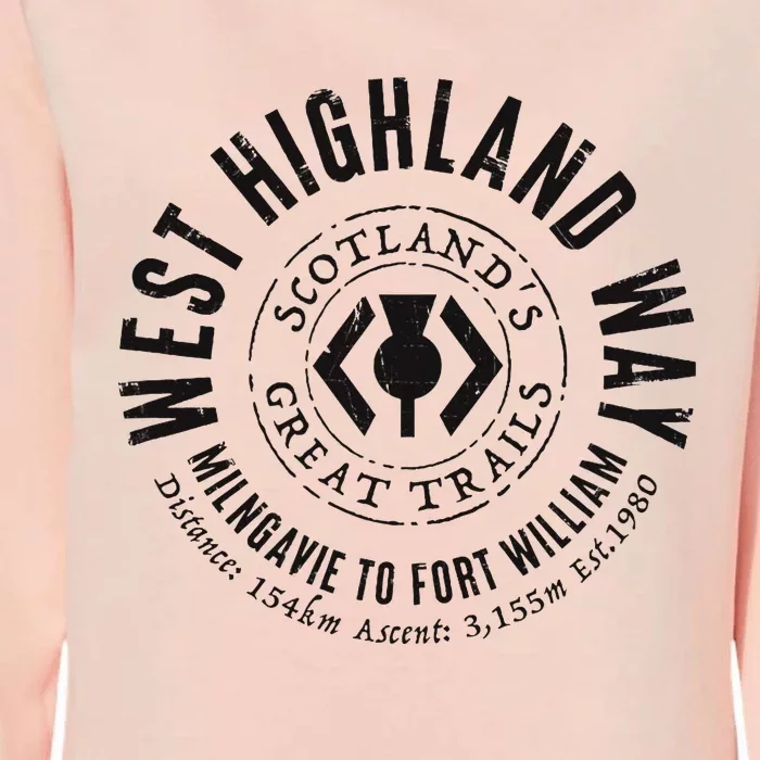 West Highland Way Scotland Great Hikes Womens California Wash Sweatshirt