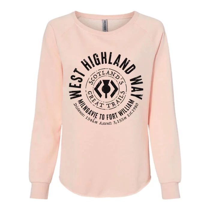 West Highland Way Scotland Great Hikes Womens California Wash Sweatshirt