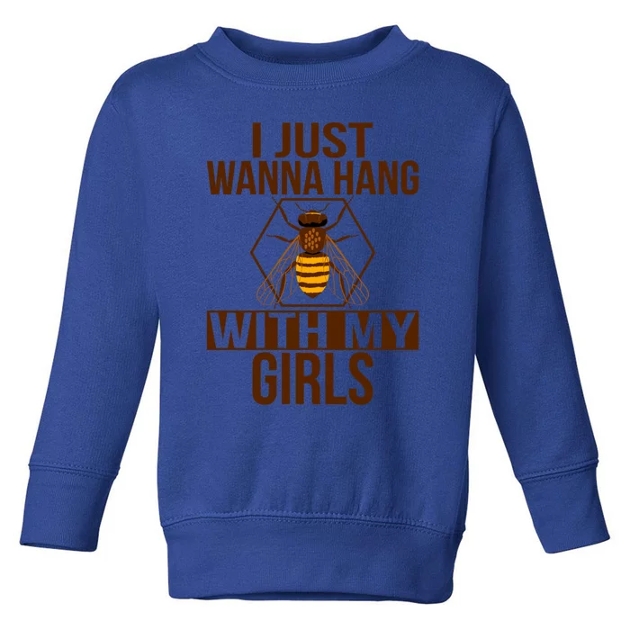 Wanna Hang With My Beekeeper Apiarist Beekeeping Gift Toddler Sweatshirt