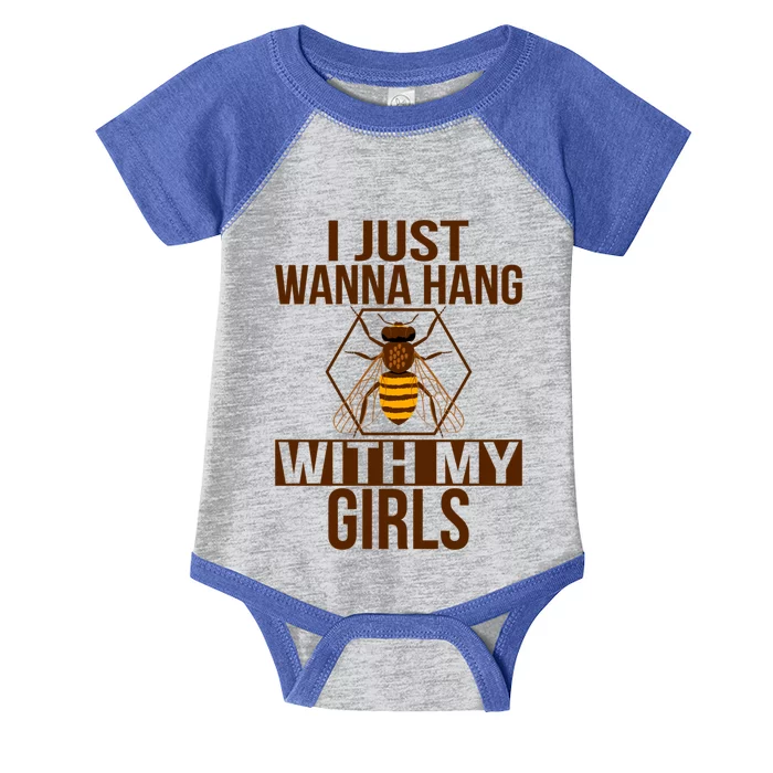 Wanna Hang With My Beekeeper Apiarist Beekeeping Gift Infant Baby Jersey Bodysuit