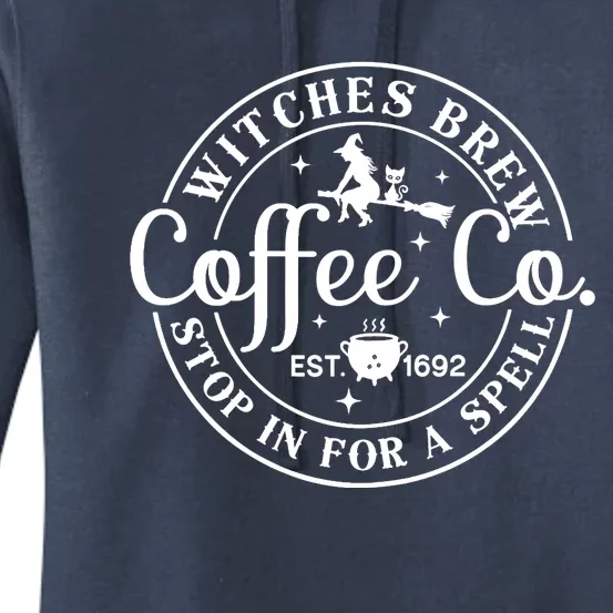 Wo Halloween Witch Motif - Witches Brew Coffee & Co Women's Pullover Hoodie