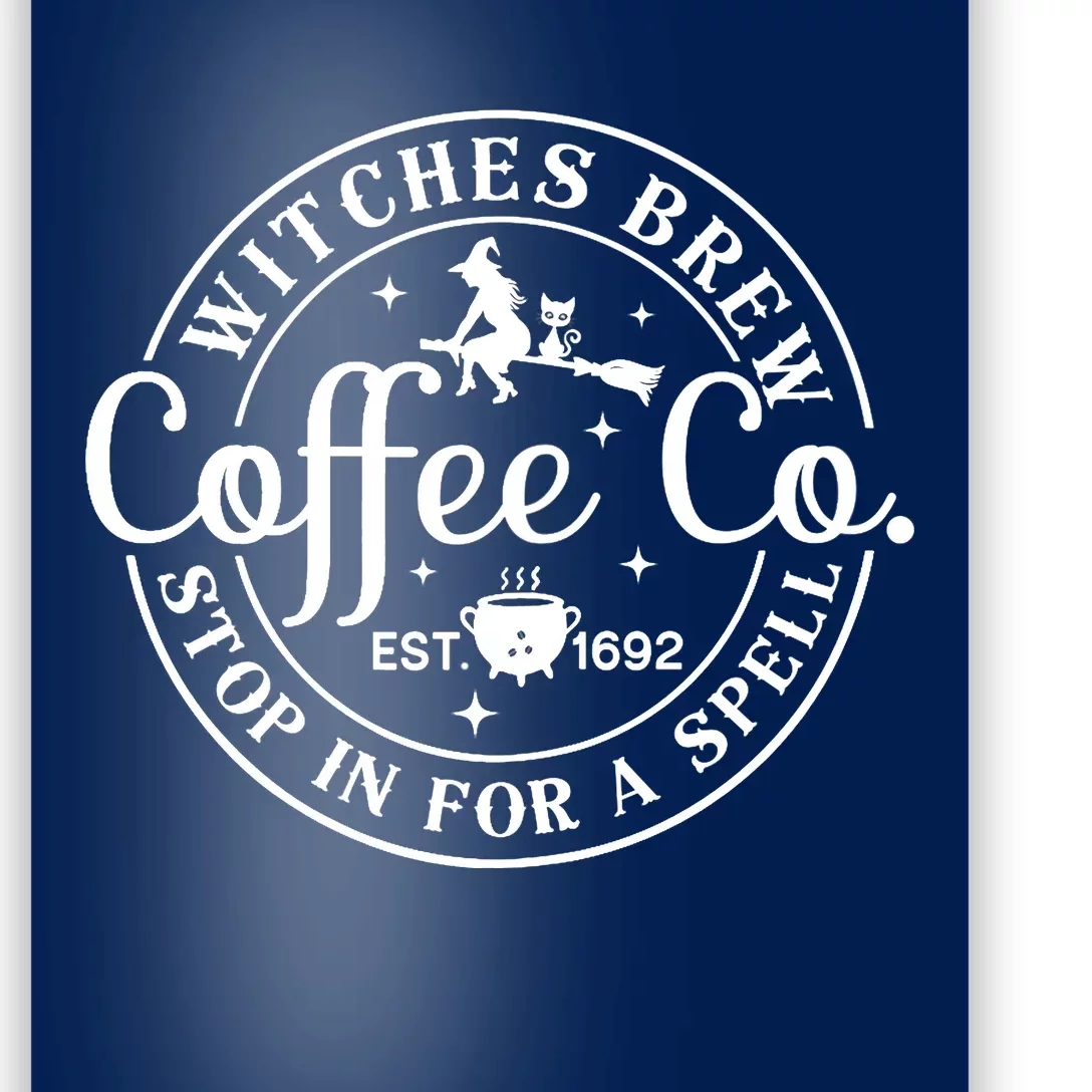 Wo Halloween Witch Motif - Witches Brew Coffee & Co Poster