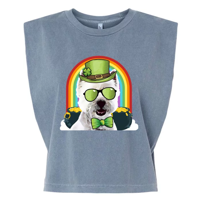 West Highland White Terrier Dog Funny St Patricks Day Gift Garment-Dyed Women's Muscle Tee