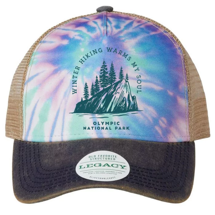 Winter Hiking Warms My Soul Washington State Legacy Tie Dye Trucker Hat