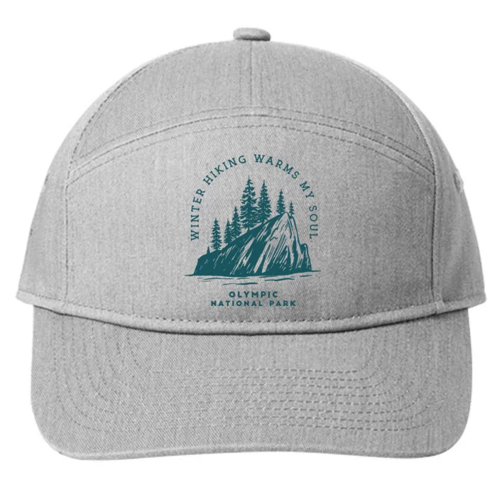 Winter Hiking Warms My Soul Washington State 7-Panel Snapback Hat