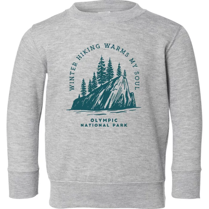 Winter Hiking Warms My Soul Washington State Toddler Sweatshirt