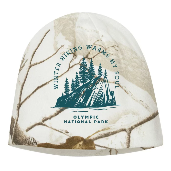 Winter Hiking Warms My Soul Washington State Kati - Camo Knit Beanie