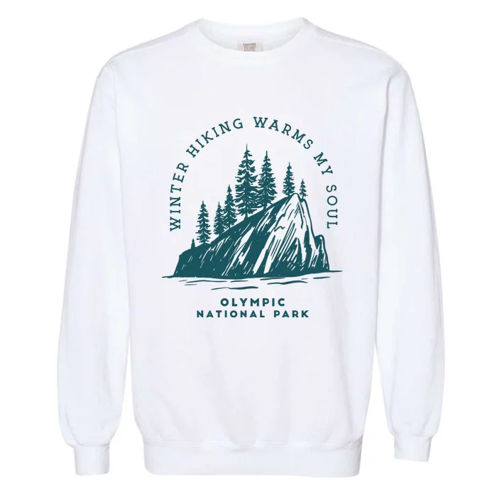 Winter Hiking Warms My Soul Washington State Garment-Dyed Sweatshirt