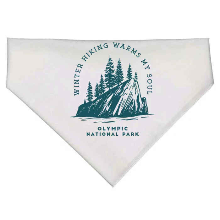 Winter Hiking Warms My Soul Washington State USA-Made Doggie Bandana