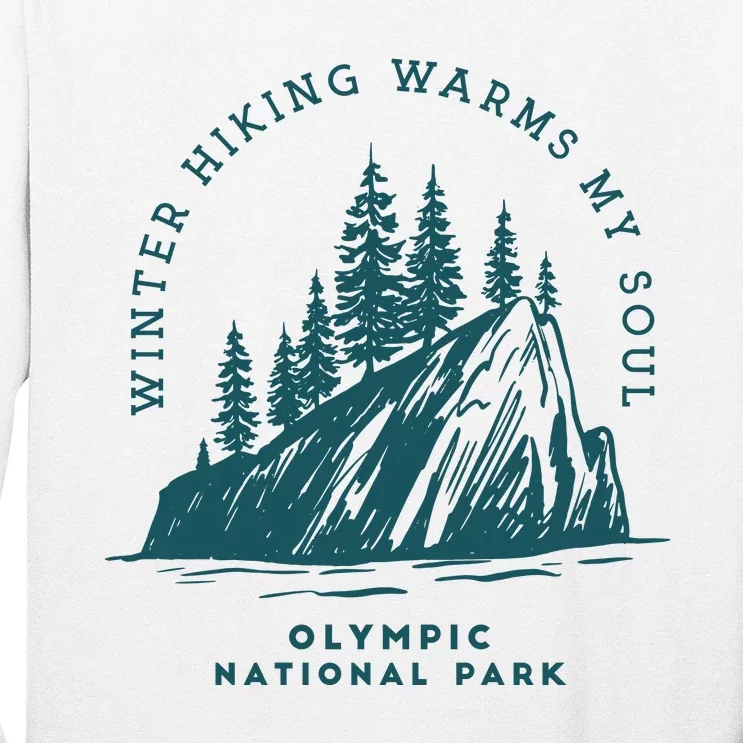 Winter Hiking Warms My Soul Washington State Long Sleeve Shirt