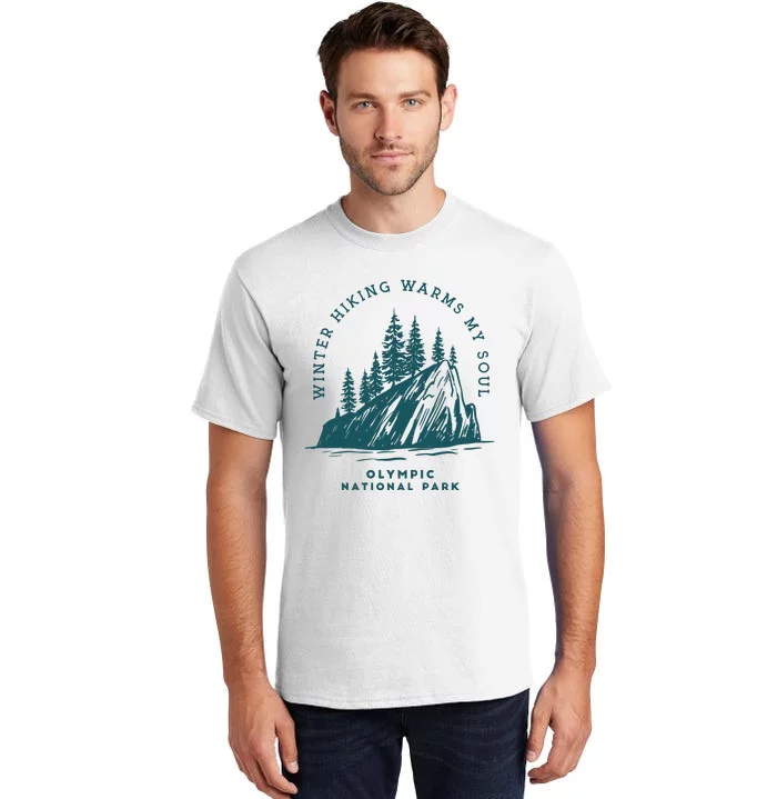 Winter Hiking Warms My Soul Washington State Tall T-Shirt