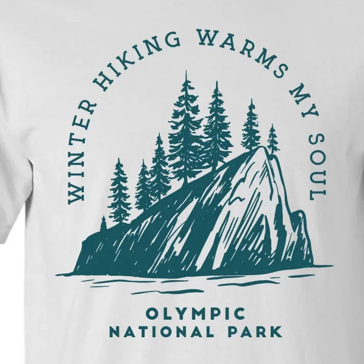 Winter Hiking Warms My Soul Washington State Tall T-Shirt