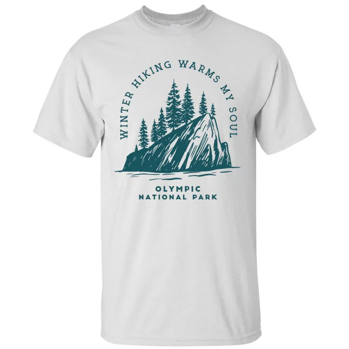 Winter Hiking Warms My Soul Washington State Tall T-Shirt