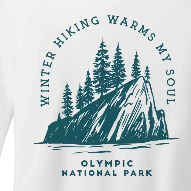 Winter Hiking Warms My Soul Washington State Womens CVC Long Sleeve Shirt