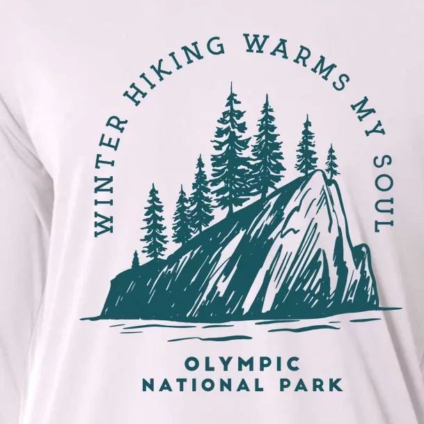 Winter Hiking Warms My Soul Washington State Cooling Performance Long Sleeve Crew