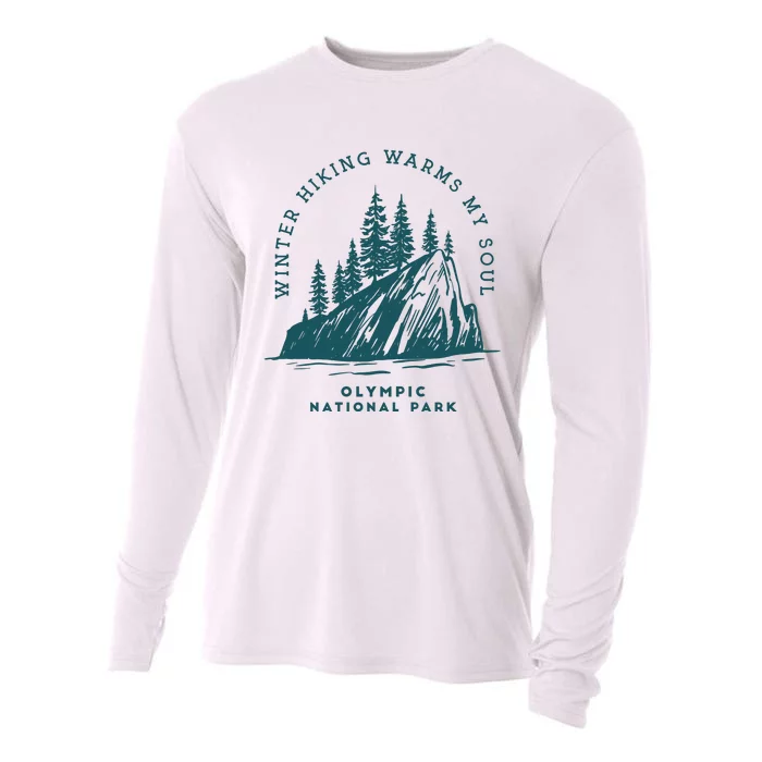 Winter Hiking Warms My Soul Washington State Cooling Performance Long Sleeve Crew