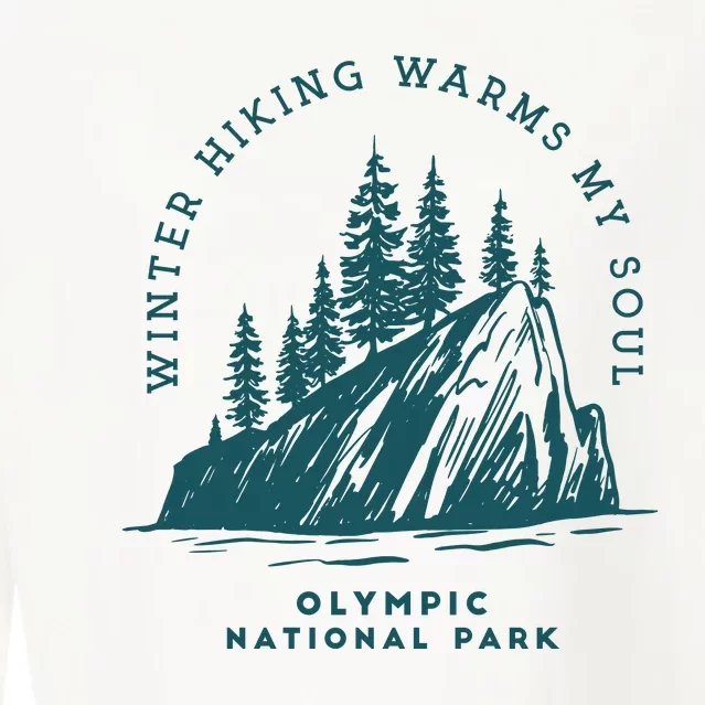 Winter Hiking Warms My Soul Washington State Cropped Pullover Crew