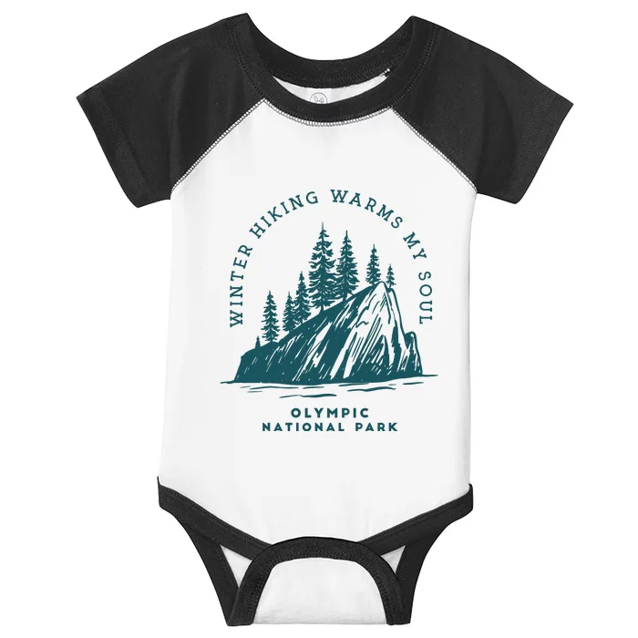 Winter Hiking Warms My Soul Washington State Infant Baby Jersey Bodysuit