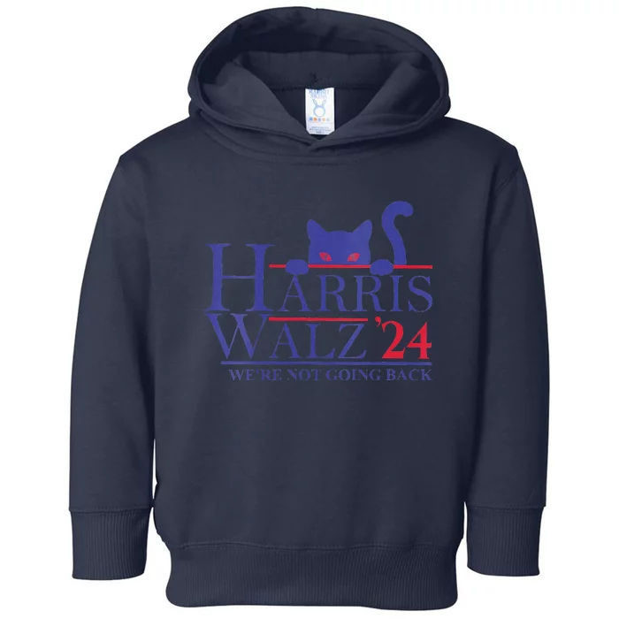 Women Harris Waltz 2024 Were Not Going Back Funny Cat Lady Gift Toddler Hoodie