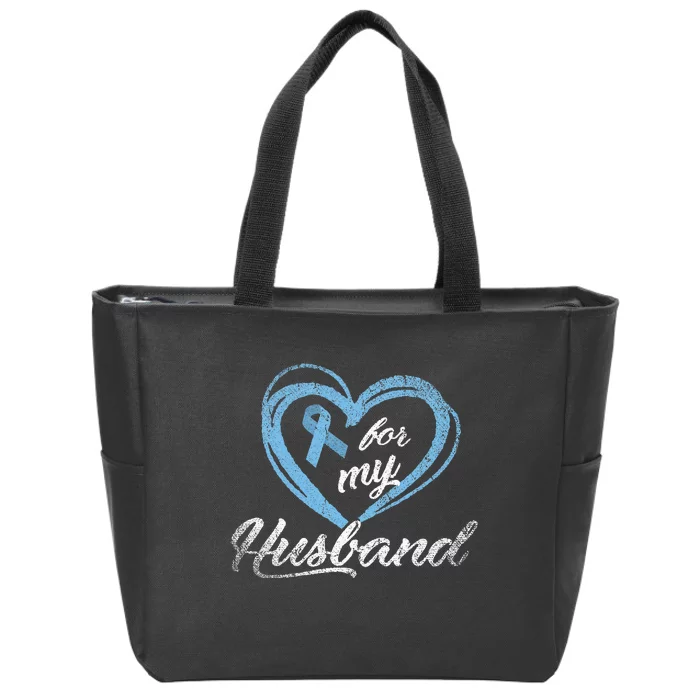 Warrior Husband Wife Gift Idea Prostate Cancer Awareness Zip Tote Bag