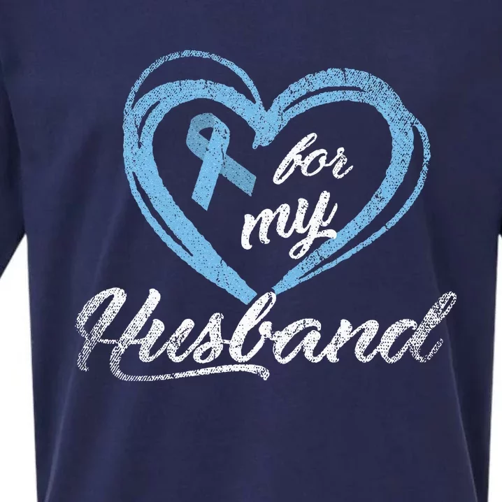 Warrior Husband Wife Gift Idea Prostate Cancer Awareness Sueded Cloud Jersey T-Shirt